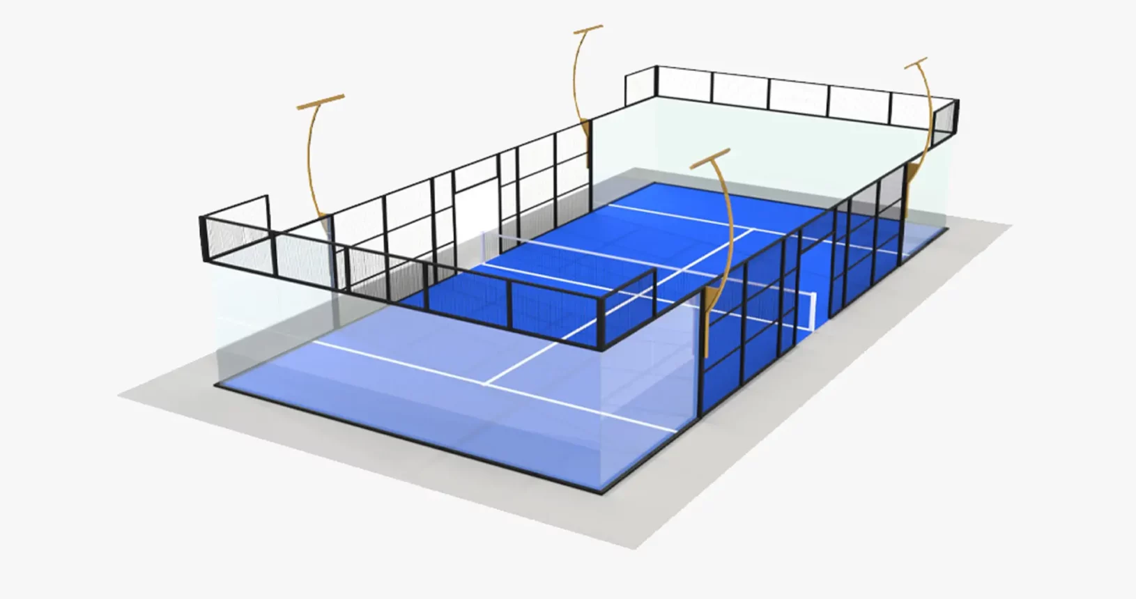 Campo da padel Premier. Fornitura ed istallazione campi da Padel. 3bpadel.com