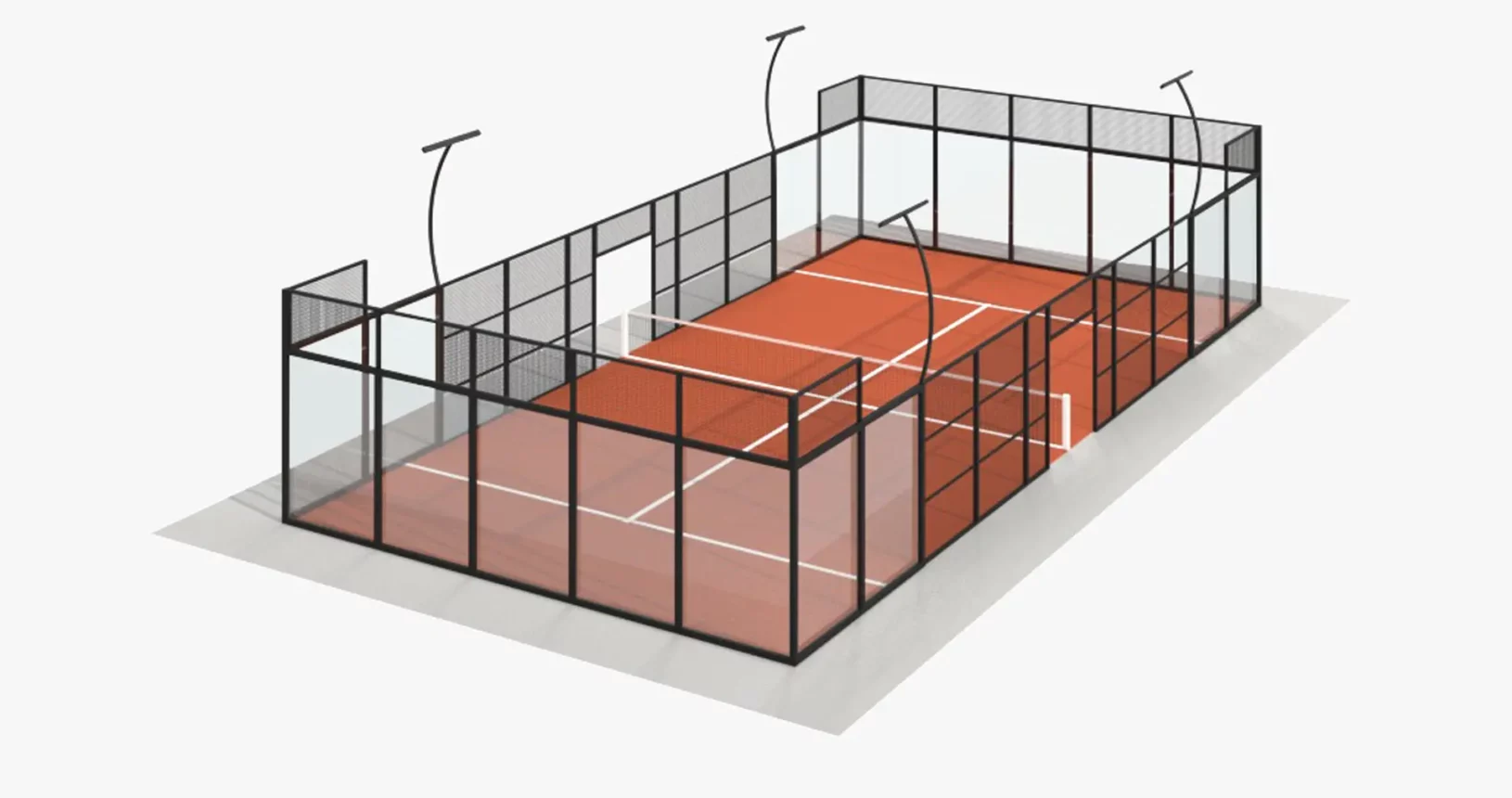 Campo da padel smash. Fornitura ed istallazione campi da Padel. 3bpadel.com